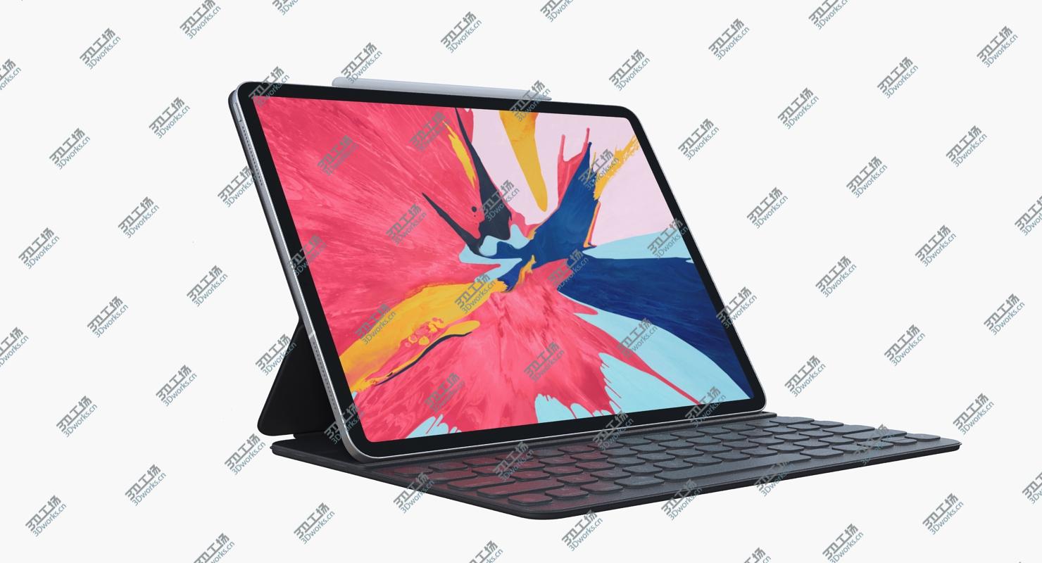 images/goods_img/2021040161/Silver Apple iPad Pro 2019 with Smart Keyboard 3D model/3.jpg